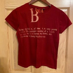 Rare vintage L.A.M.B. Baby Definition t-shirt in red. Y2K Fall 2004. Size M